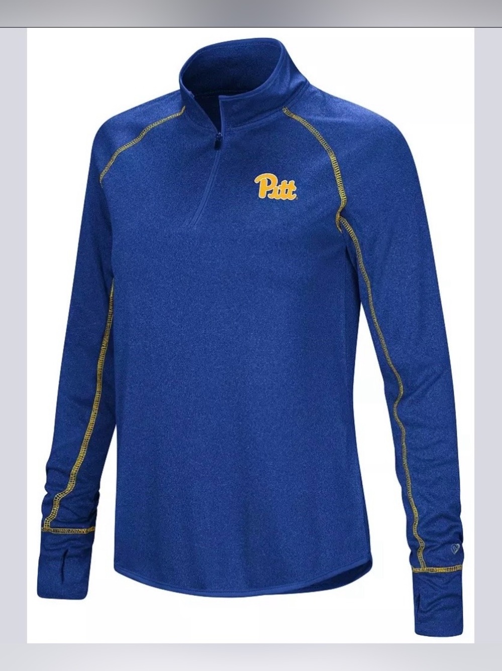 Colosseum Pitt Panthers 1/4 Zip Pullover Performance Blue Top Men’s Large NWT